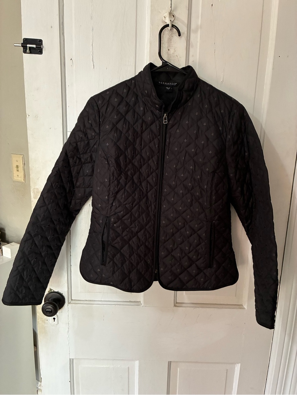 Bernardo Black Quilted Puffer Jacket for Women
